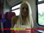 Трахнул блондинку русскую в поезде